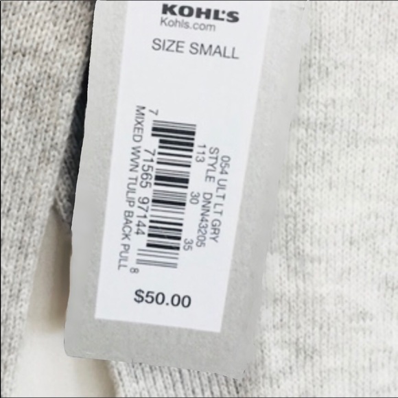 NWT APT. 9 Gray Long Sleeve Hi Lo Split Back Top - Picture 6 of 6